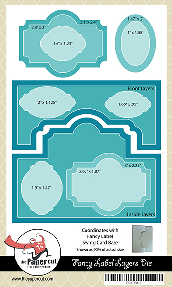 Fancy Label LAYERING Die Set<br>Includes BOTH Shape and Card Panel Dies